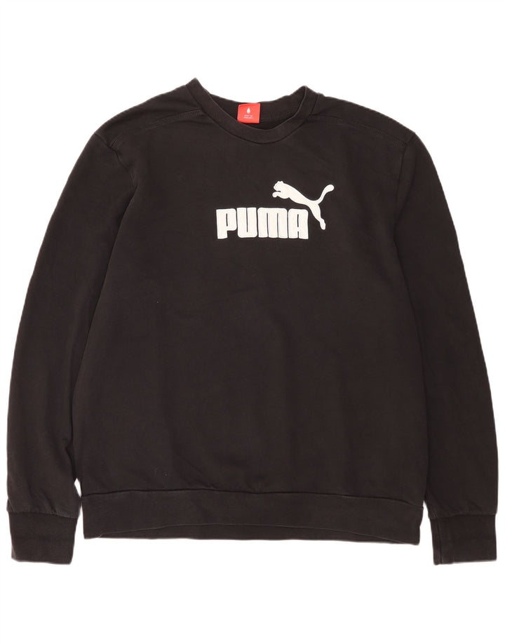 Puma Mens Graphic Moletom Jumper 2XL Algodão Preto