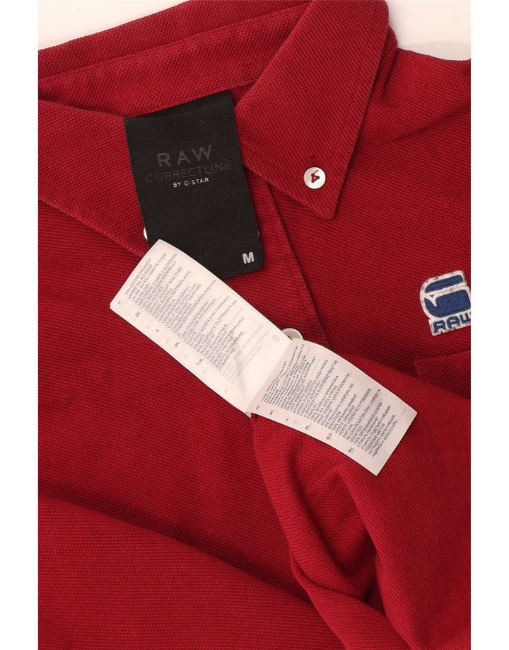 Camisa polo masculina G-Star médio algodão Borgonha