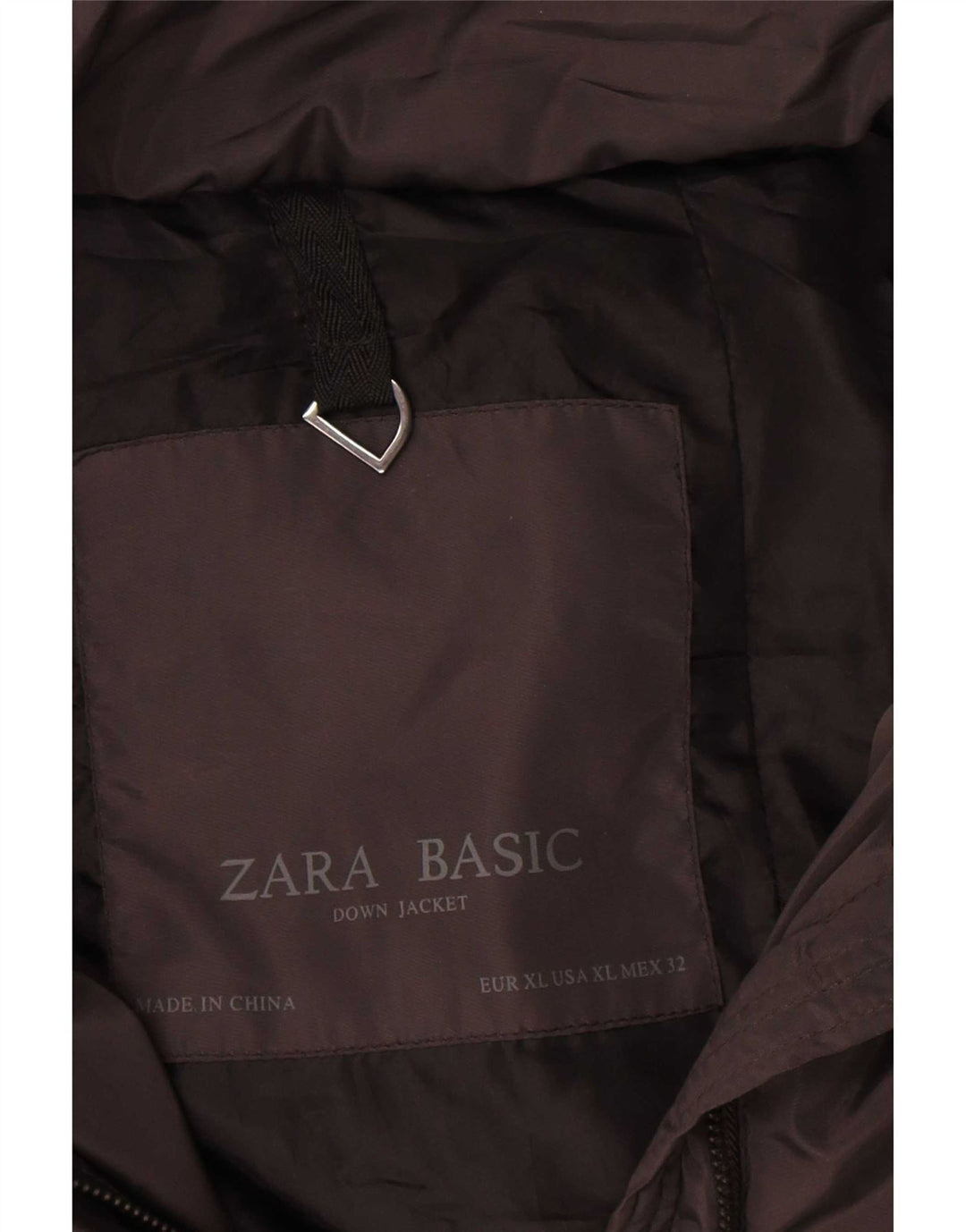 Jaqueta acolchoada feminina Zara UK 18 XL preto poliéster