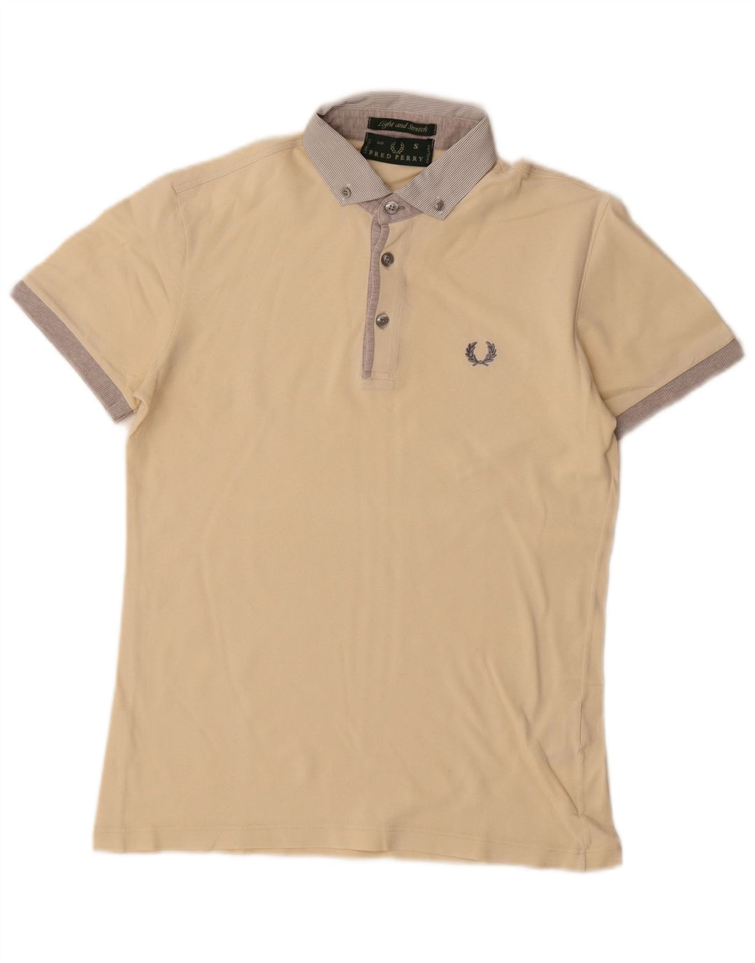 Camisa polo masculina Fred Perry pequena de algodão branco