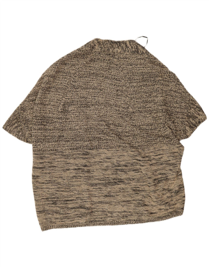 Massimo Dutti Poncho Jumper feminino UK 14 cinza médio manchado