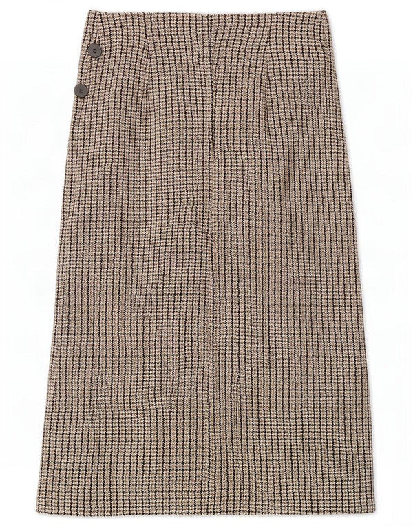 Saia feminina Zara grande W30 xadrez marrom