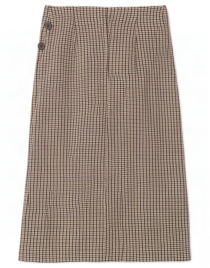 Saia feminina Zara grande W30 xadrez marrom