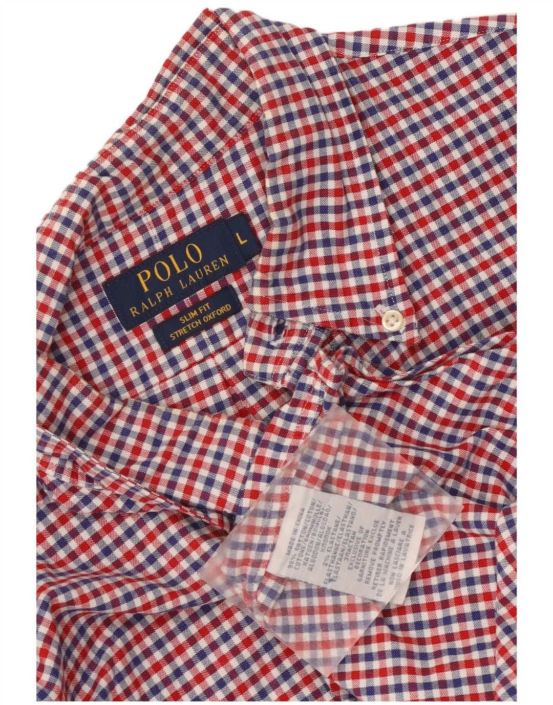 Camisa polo Ralph Lauren masculina stretch Oxford grande guingão multicolorido