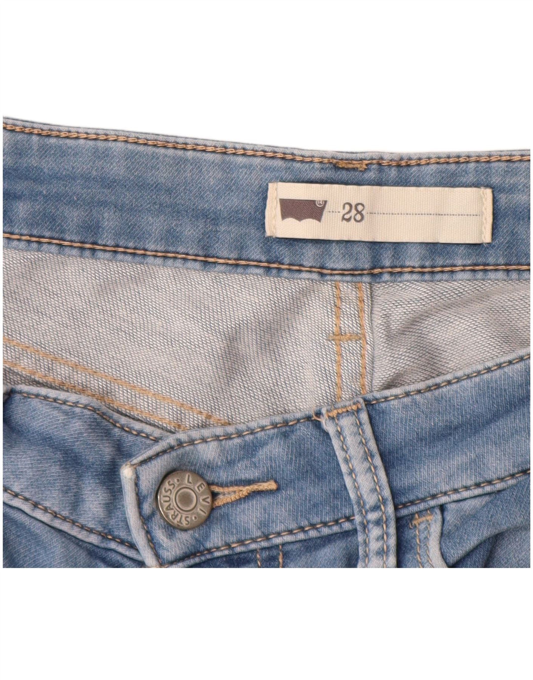 Bermuda jeans feminina Levi's W28 azul médio