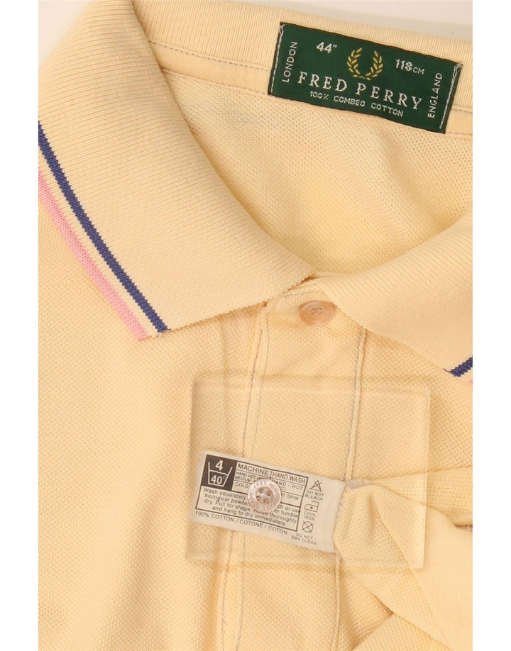 Camisa polo masculina FRED PERRY algodão bege médio
