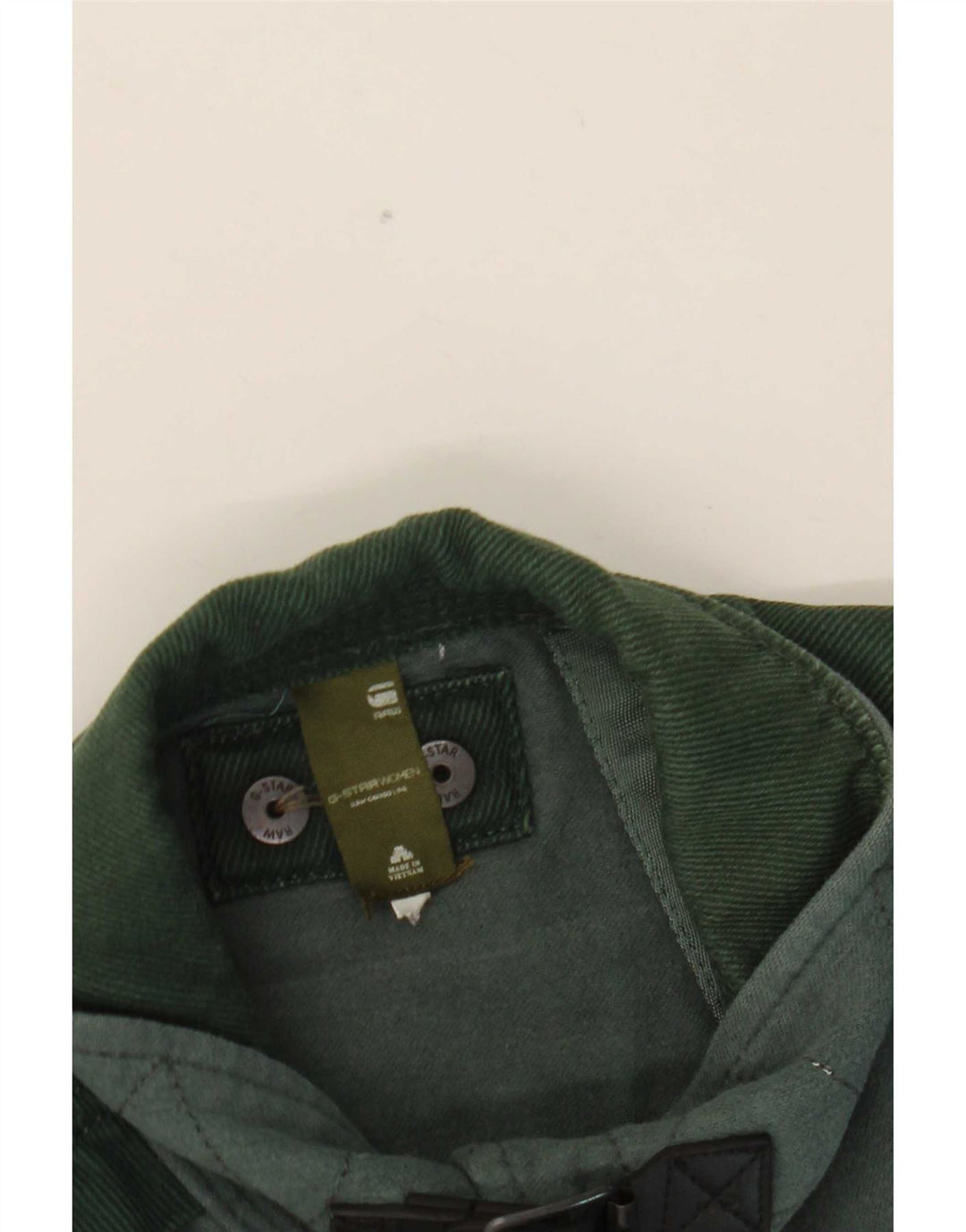 Camisa jeans masculina G-Star pequena de algodão verde