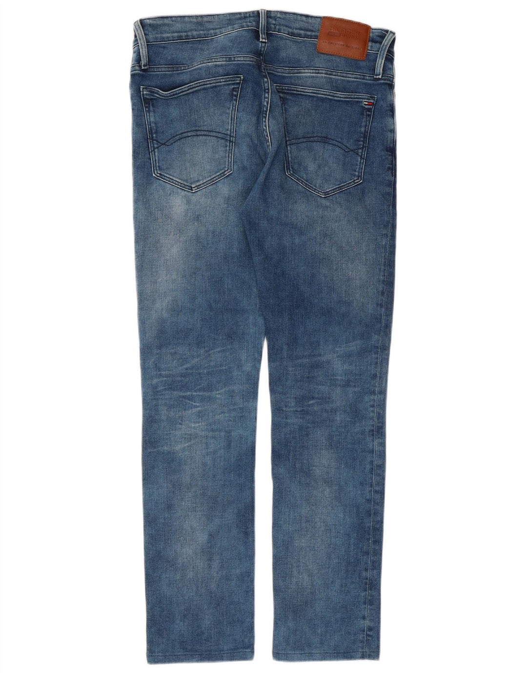 Tommy Hilfiger Masculino Slim Jeans W32 L29 Azul Algodão
