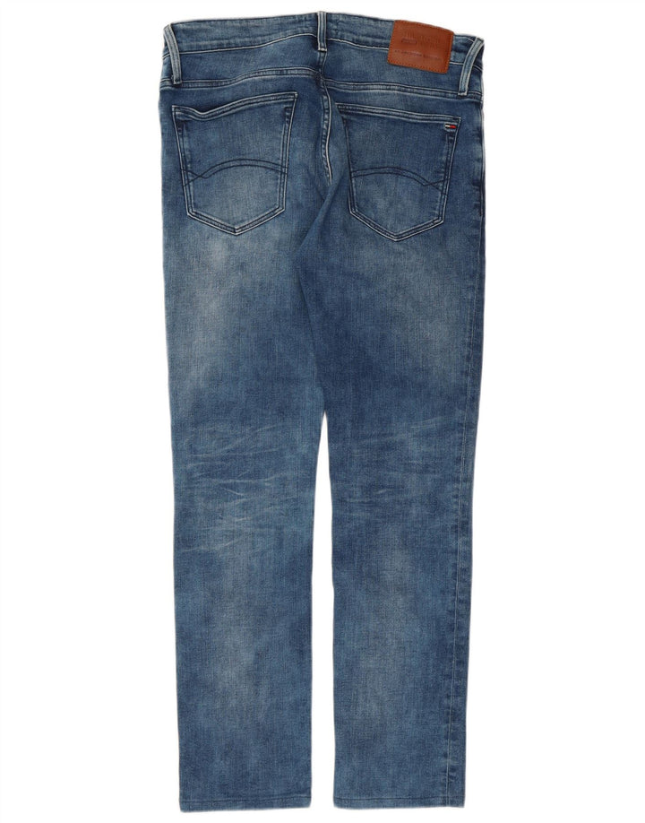 Tommy Hilfiger Masculino Slim Jeans W32 L29 Azul Algodão
