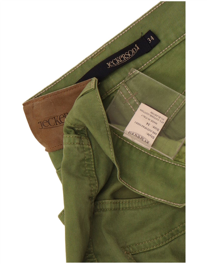 Jeans masculinos Jeckerson Slim W34 L34 algodão verde