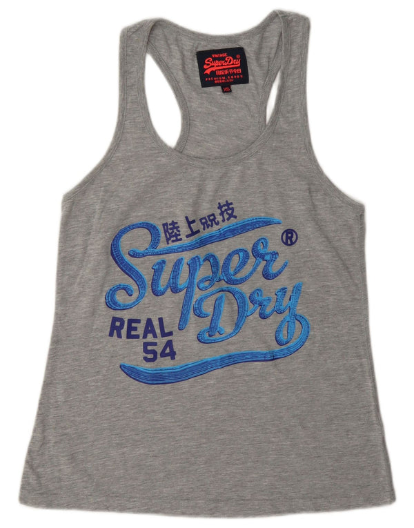 Superdry Mens Graphic Vest Top XS Poliéster Cinza