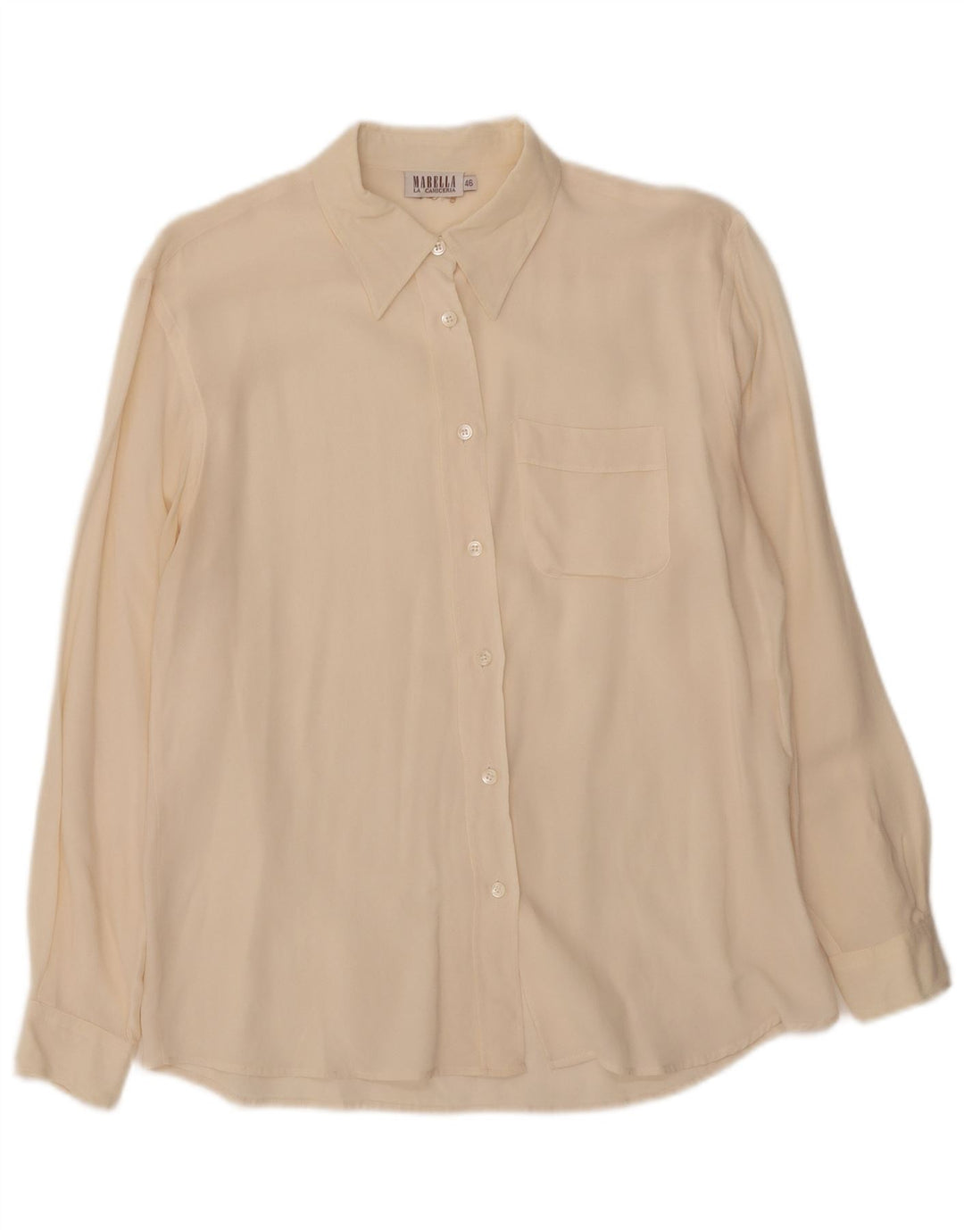 Camisa feminina Marella IT 46 grande seda bege