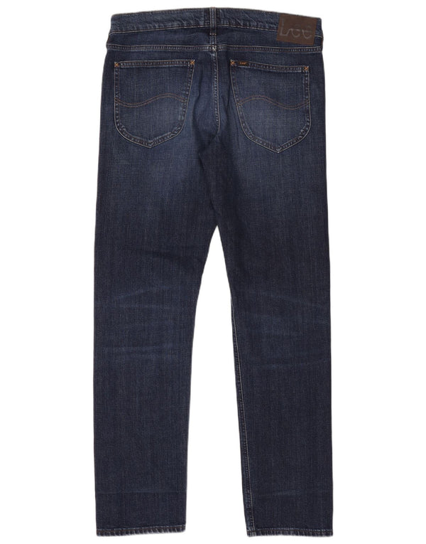 Lee Mens Daren Zip Fly Slim Jeans W32 L32 Azul Algodão
