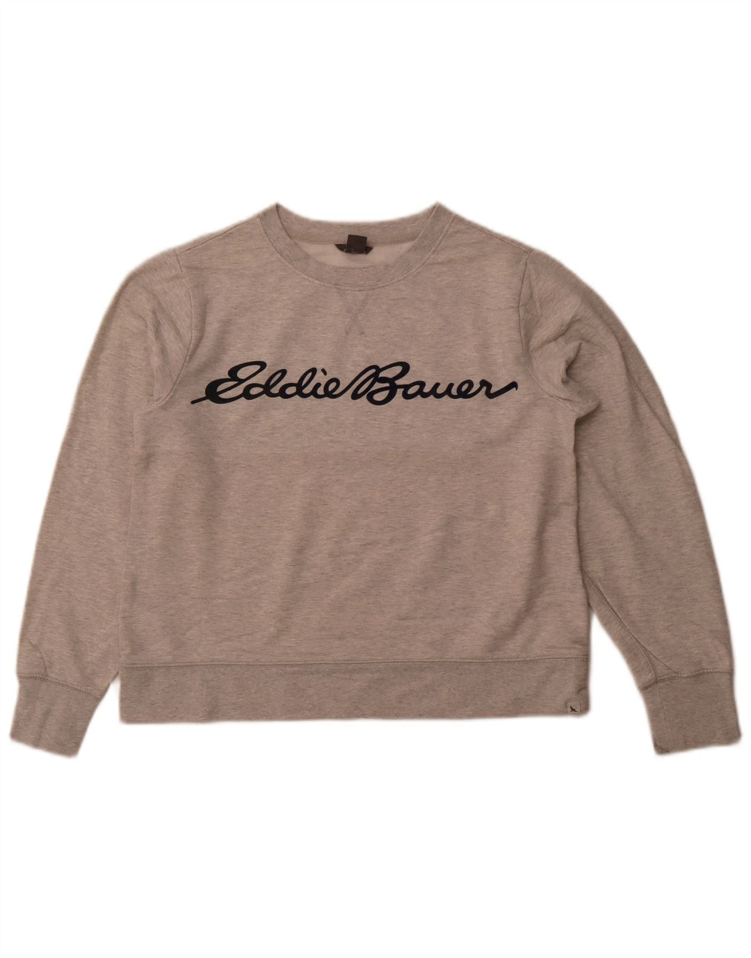 EDDIE BAUER Suéter feminino oversized com corte gráfico UK 6 XS cinza