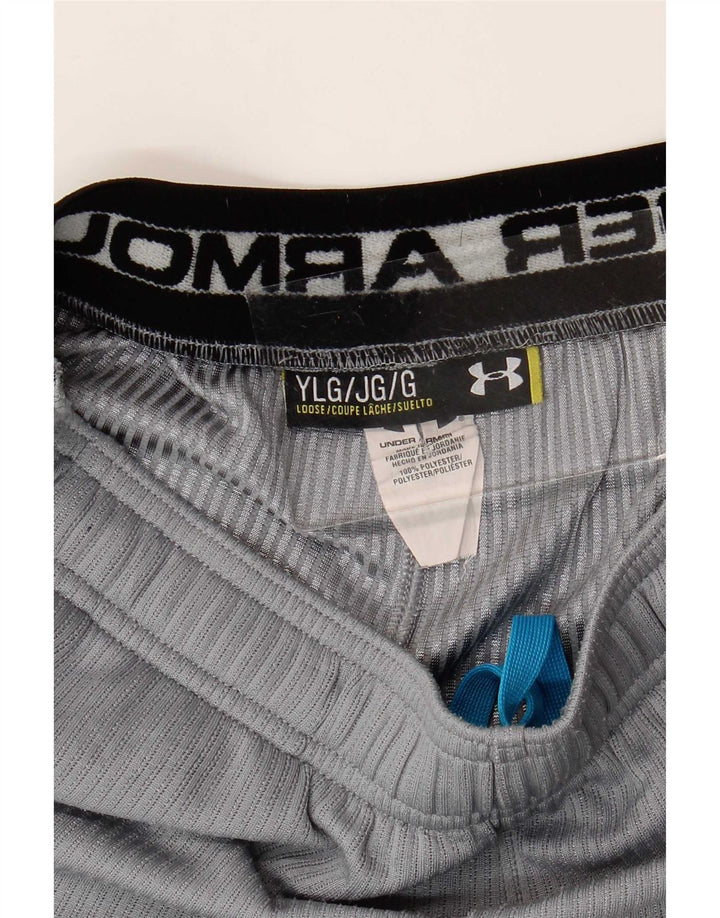 Under Armour Boys Sport Shorts 11-12 anos grande cinza colorblock poliéster
