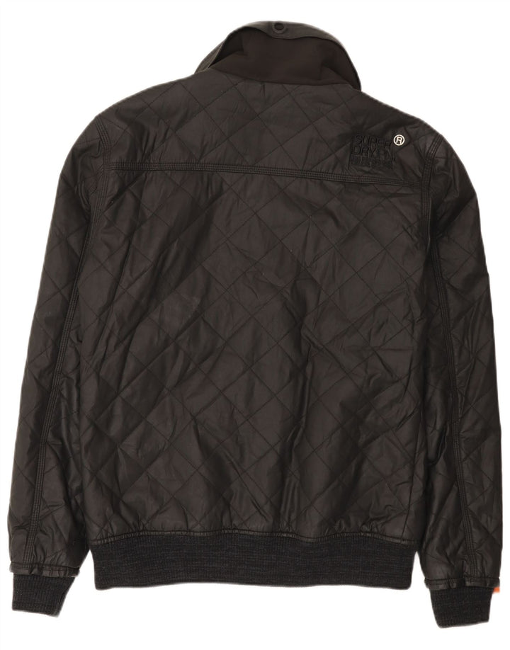 Jaqueta bomber acolchoada masculina Superdry UK 40 grande nylon preto