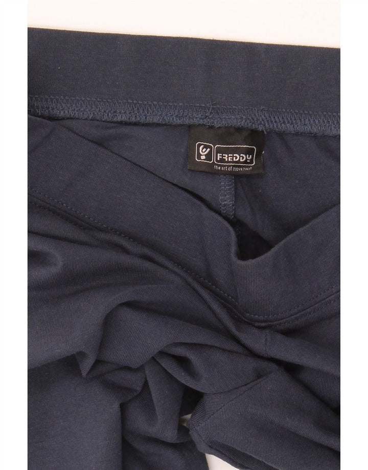 FREDDY Womens Leggings UK 12 Medium  Navy Blue Vintage Freddy and Second-Hand Freddy from Messina Hembry 
