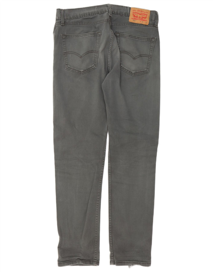 Calça jeans masculina Levi's 502 Tapered W32 L32 cinza algodão