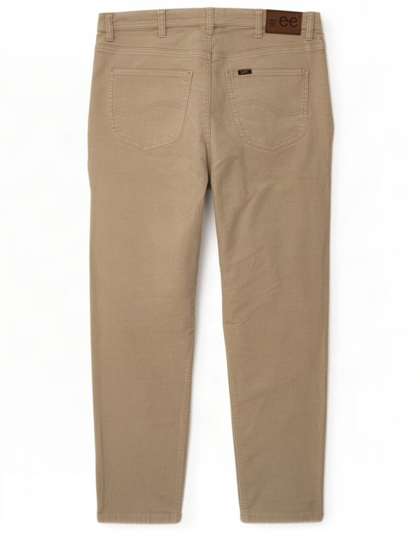 Lee Mens Slim Fit Calças de veludo W36 L29 Bege