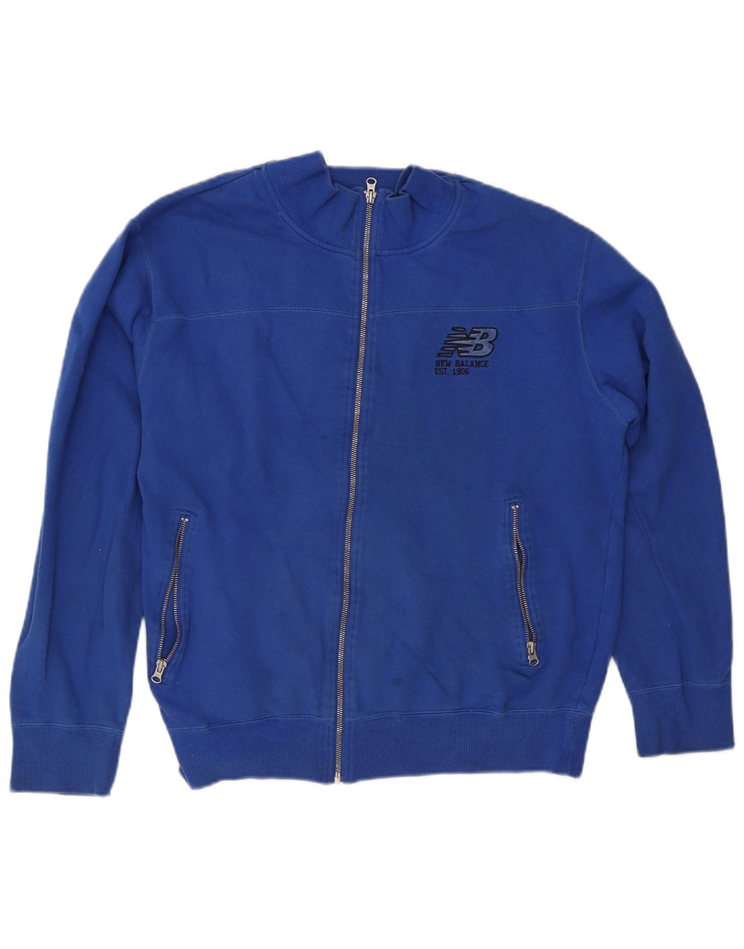Jaqueta New Balance Mens Treino Top Algodão Azul Médio