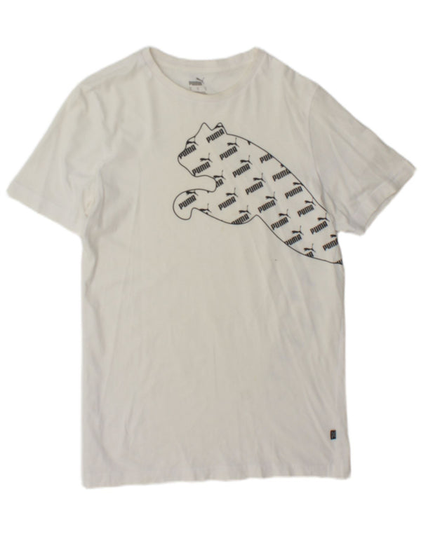 Puma Camiseta Masculina Graphic Top Pequeno Branco