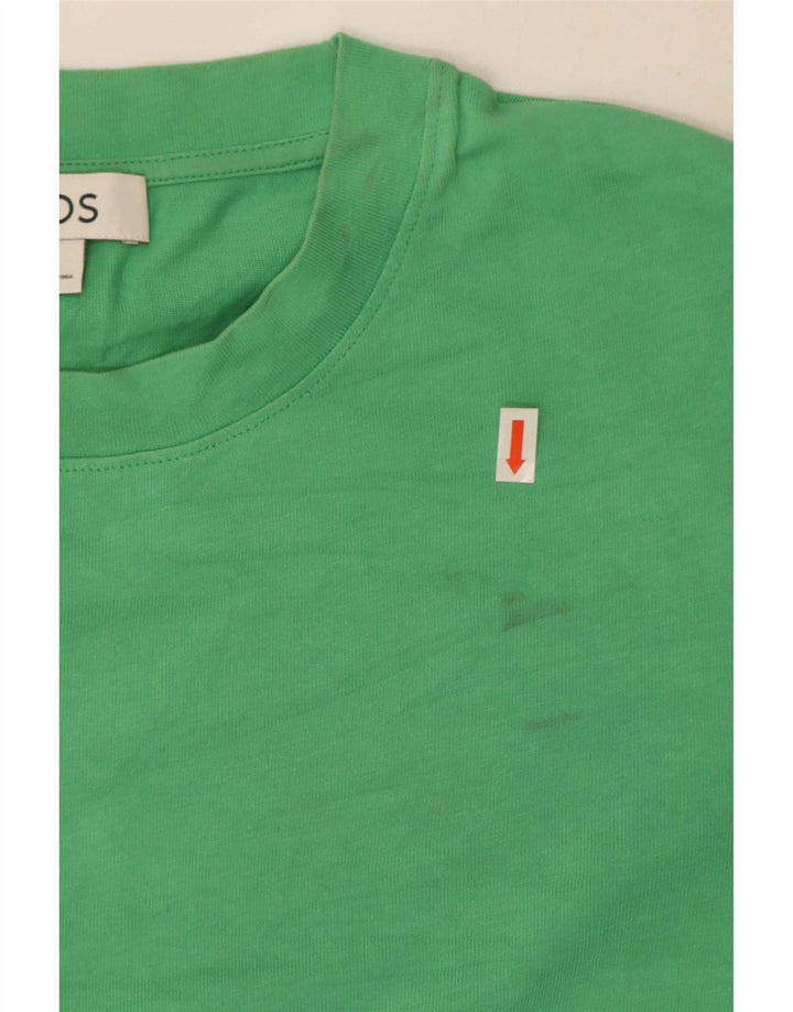 Cos Womens Top Manga Longa Reino Unido 14 Algodão Verde Médio