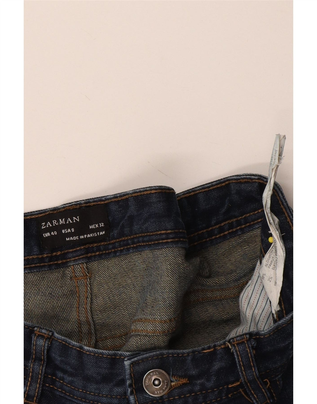 Zara Mens Slim Jeans EU 40 Médio W32 L29 Azul Marinho Algodão