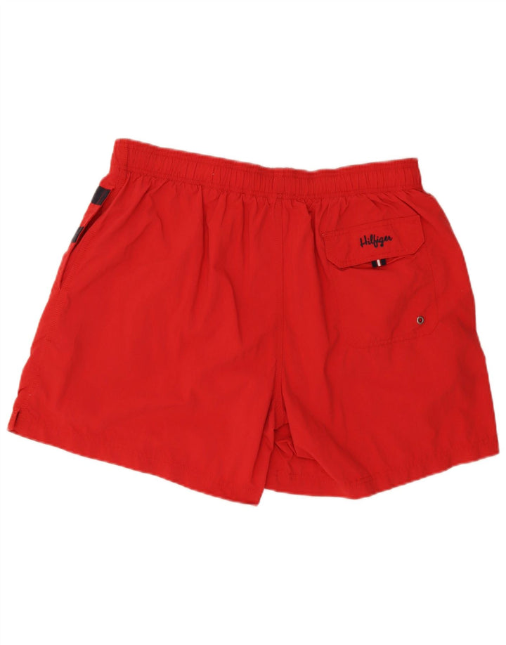 Shorts de natação masculino Tommy Hilfiger XL listrado vermelho
