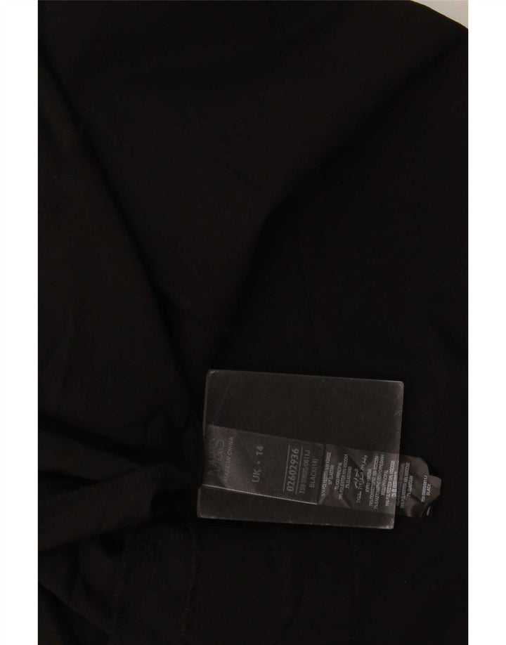 Jaqueta Blazer Feminina Marks & Spencer Reino Unido 14 Poliéster Preto Médio