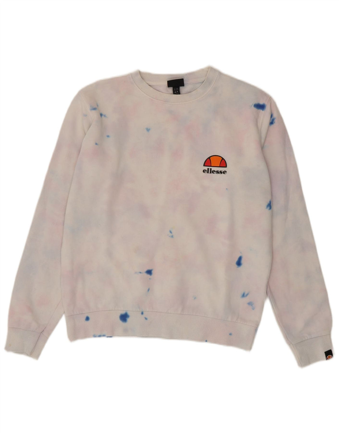 Suéter feminino Ellesse de grandes dimensões UK 8 pequeno tie-dye multicolorido