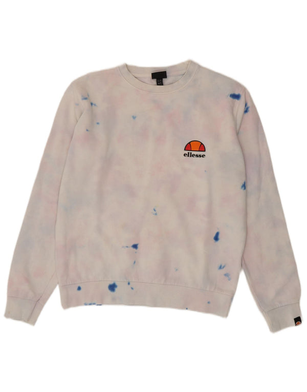 Suéter feminino Ellesse de grandes dimensões UK 8 pequeno tie-dye multicolorido