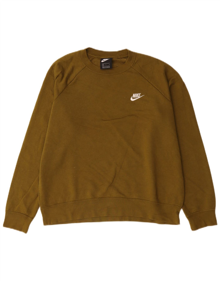 Nike moletom masculino jumper grande algodão cáqui