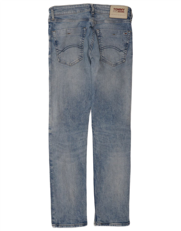 TOMMY HILFIGER Masculino Slim Jeans W29 L30 Azul Algodão