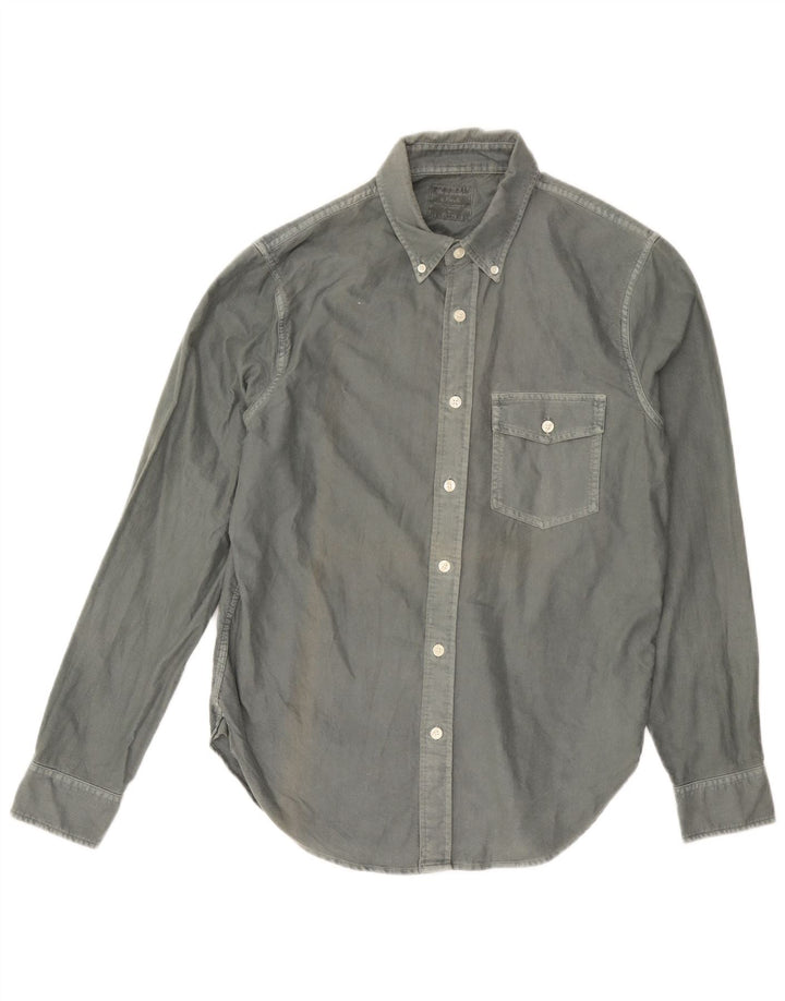 Camisa masculina ABERCROMBIE & FITCH algodão cinza médio