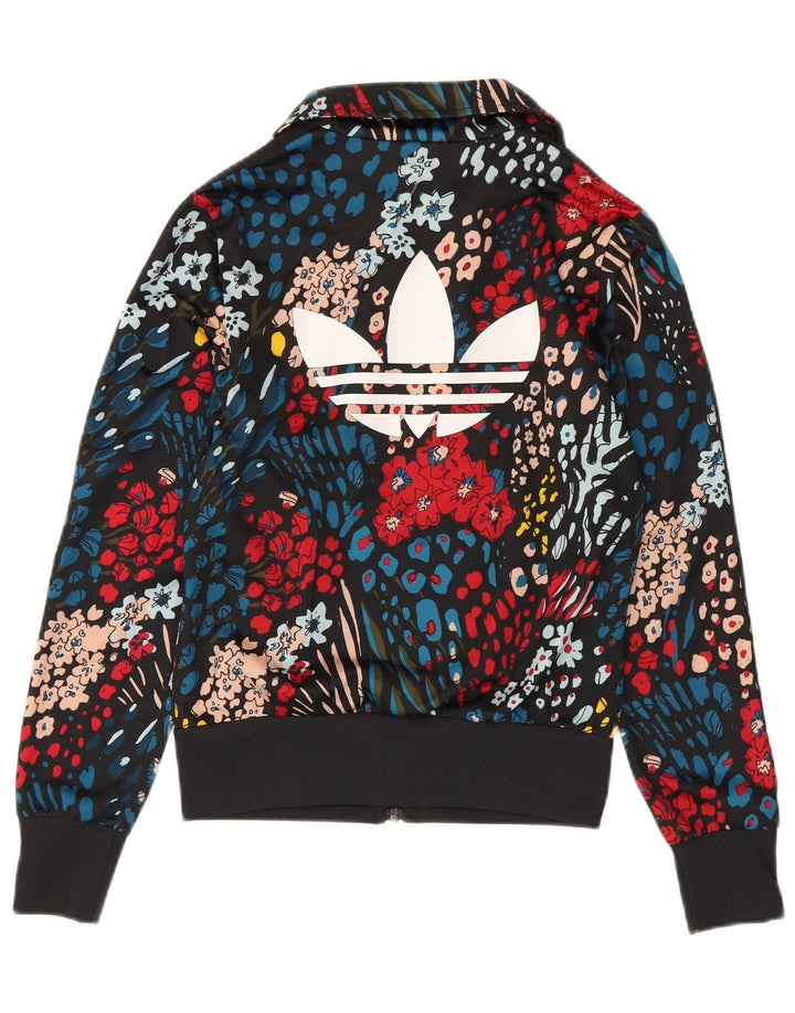Adidas Womens 3D Arc Tracksuit Top Jacket UK 8 Pequeno Multicolorido Floral