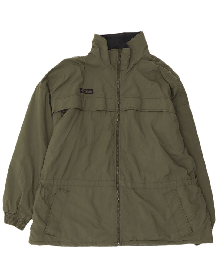 Jaqueta corta-vento masculina Columbia UK 44 2XL cáqui nylon