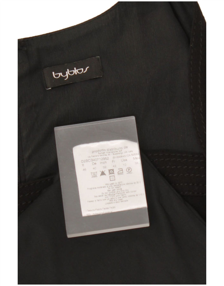 Vestido bainha feminino BYBLOS IT 46 grande poliéster preto