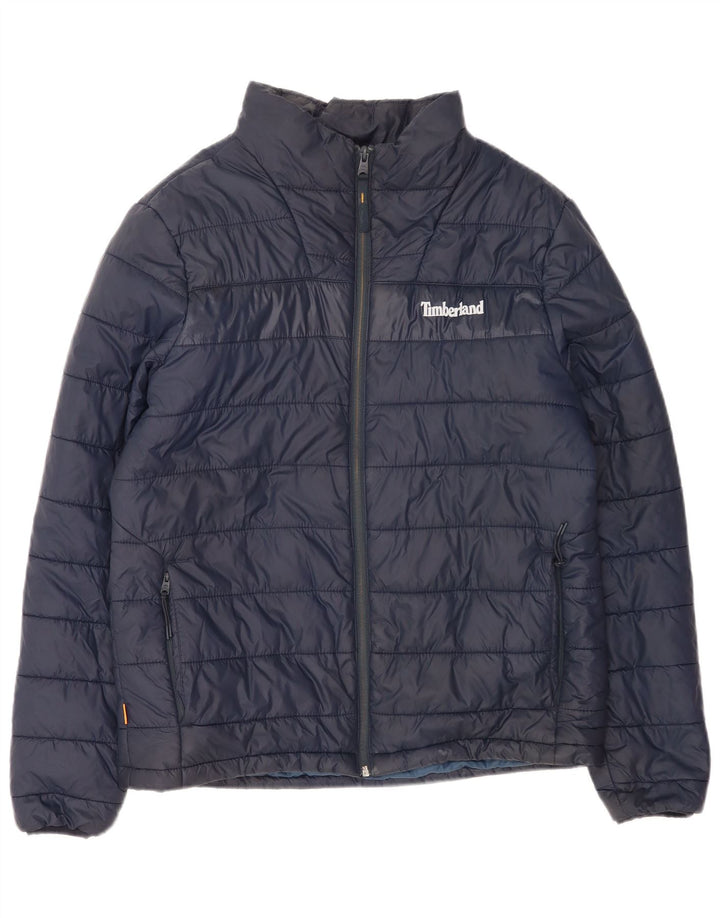 Jaqueta acolchoada masculina Timberland UK 38 médio azul marinho nylon