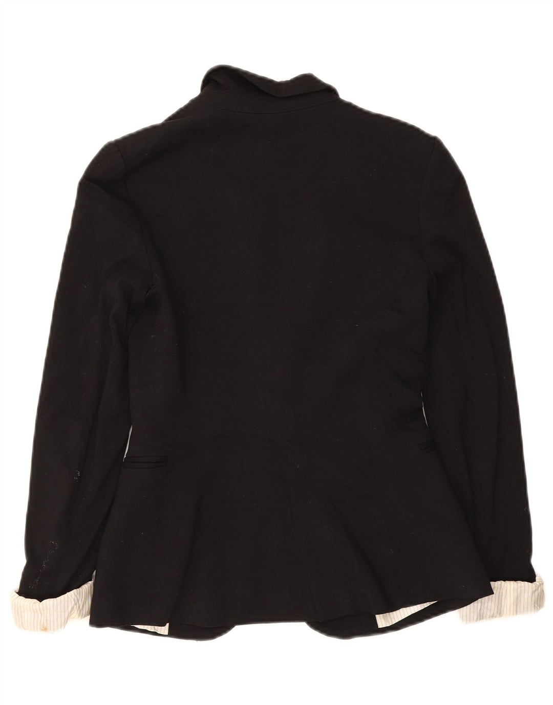 Jaqueta blazer feminina Zara com 1 botão Reino Unido 6 XS preto viscose
