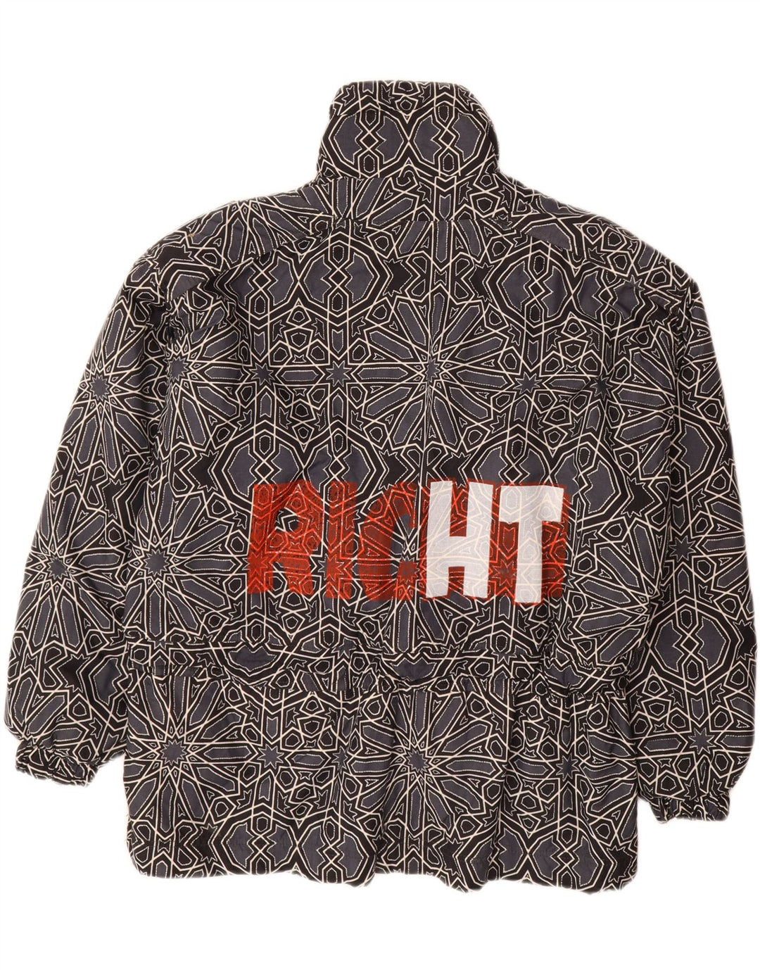 CAPT. Jaqueta masculina COOK Graphic Anorak UK 42 XL cinza geométrico