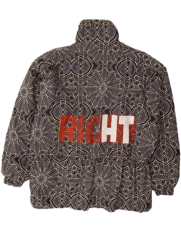 CAPT. Jaqueta masculina COOK Graphic Anorak UK 42 XL cinza geométrico