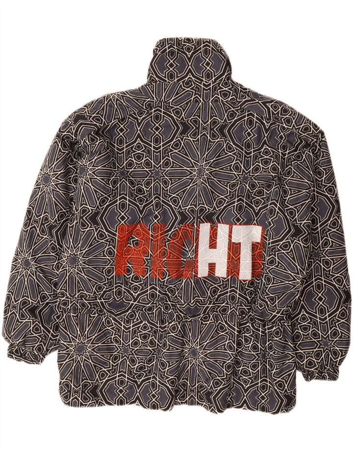 CAPT. Jaqueta masculina COOK Graphic Anorak UK 42 XL cinza geométrico