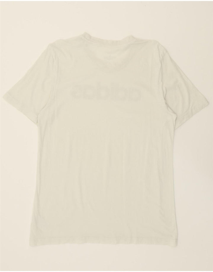 ADIDAS Mens Graphic T-Shirt Top Large White Cotton Vintage Adidas and Second-Hand Adidas from Messina Hembry 