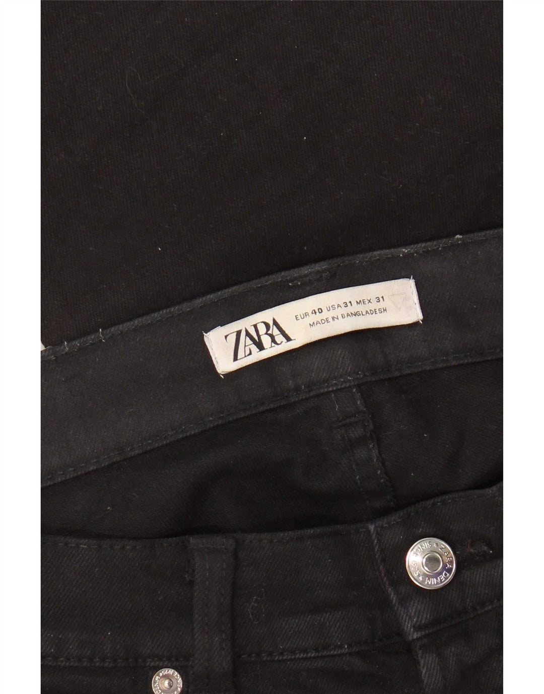 Zara Mens Slim Jeans EU 40 Médio W31 L29 Preto
