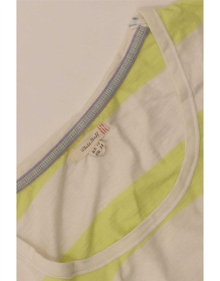 Camiseta feminina White Stuff UK 10 pequena listrada multicolorida