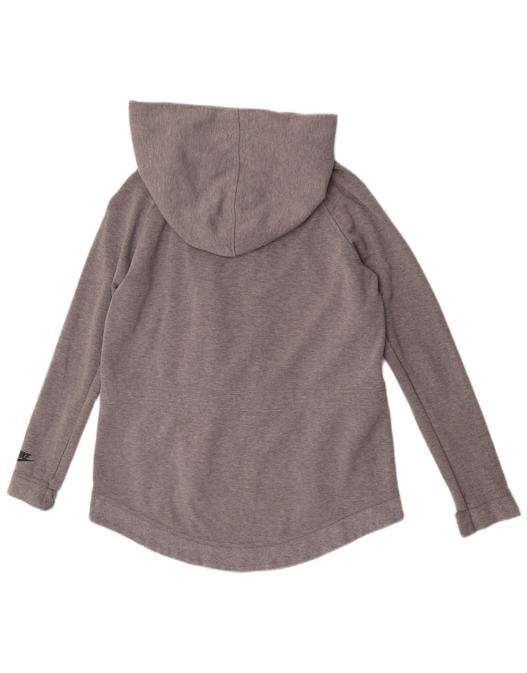 Suéter Nike feminino com capuz e zíper UK 14 algodão cinza médio