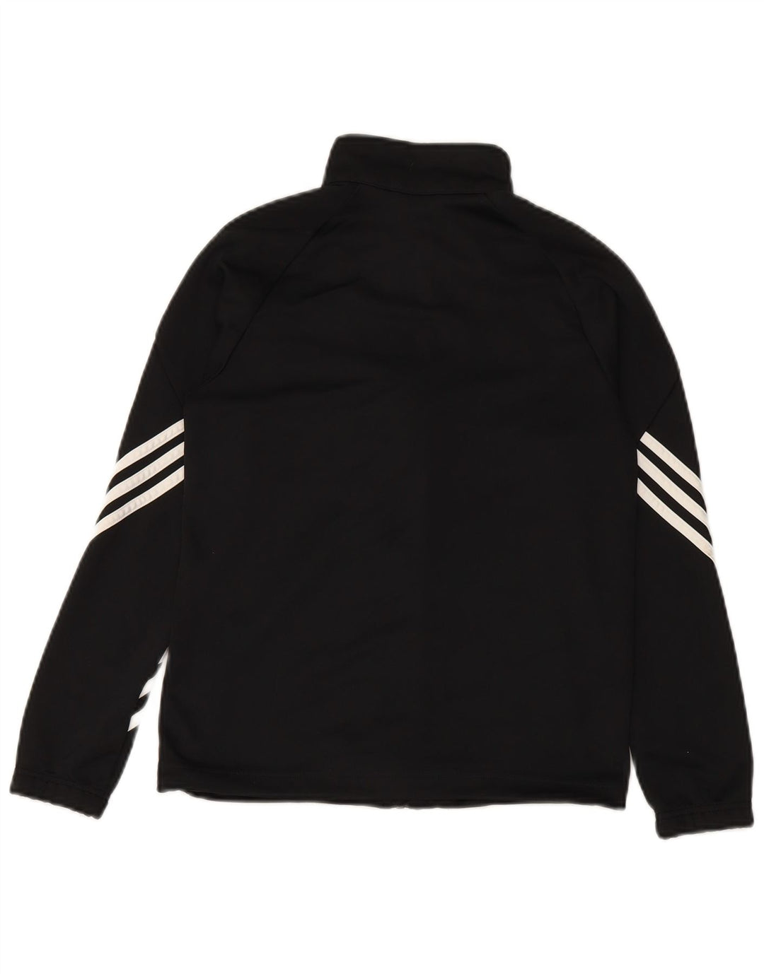 ADIDAS Boys Climalite Tracksuit Top Jacket 11-12 Anos Preto Poliéster