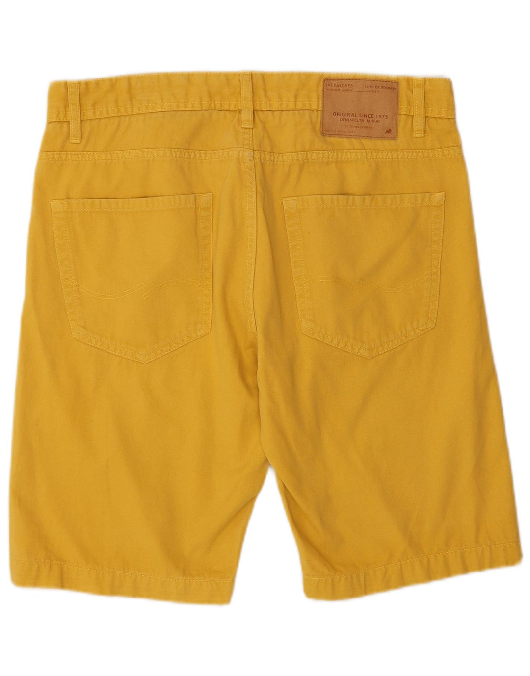 Shorts casuais masculinos Jack & Jones médio W32 algodão amarelo