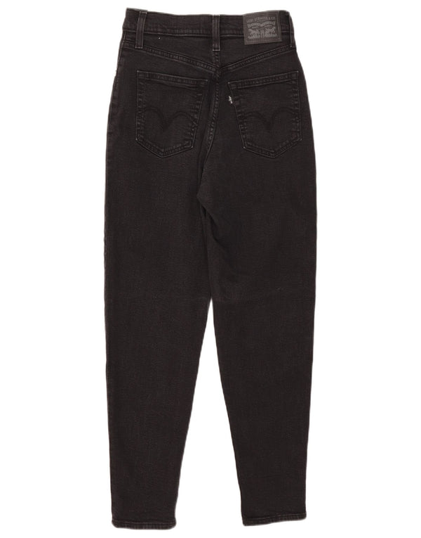 Calça jeans feminina Levi's Tapered W24 L27 algodão preto