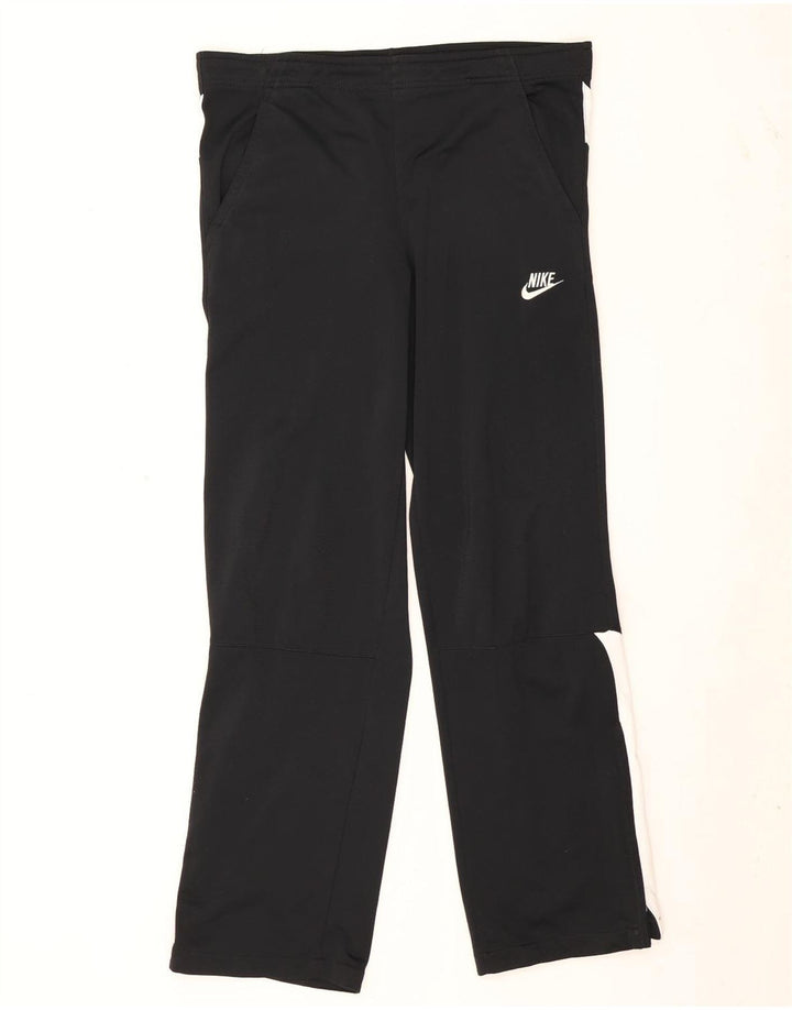 Calça de treino masculina Nike pequena preta colorblock poliéster